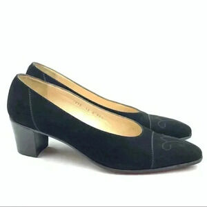 Arthur Beren heels size 10 N black Italian suede